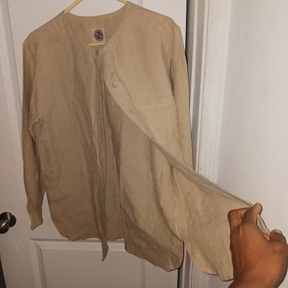 Saks Fifth avenue real Clothes linen button down shirt - Picture 6 of 8